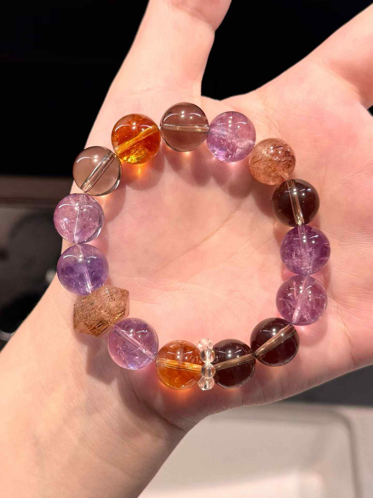 14mm Natural Crystal Bracelet | Gemstone Beaded Bracelet Inspired by Traditional Eastern Wellness Wisdom for Mood & Mindfulness, Unisex