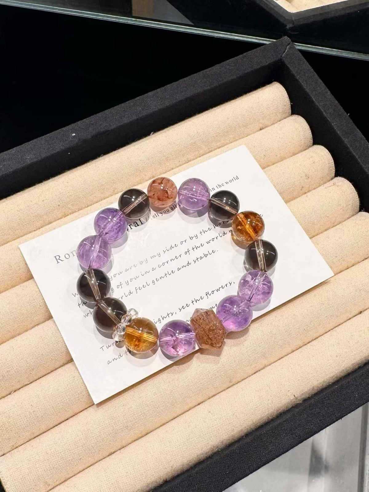 14mm Natural Crystal Bracelet | Gemstone Beaded Bracelet Inspired by Traditional Eastern Wellness Wisdom for Mood & Mindfulness, Unisex