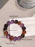 14mm Natural Crystal Bracelet | Gemstone Beaded Bracelet Inspired by Traditional Eastern Wellness Wisdom for Mood & Mindfulness, Unisex