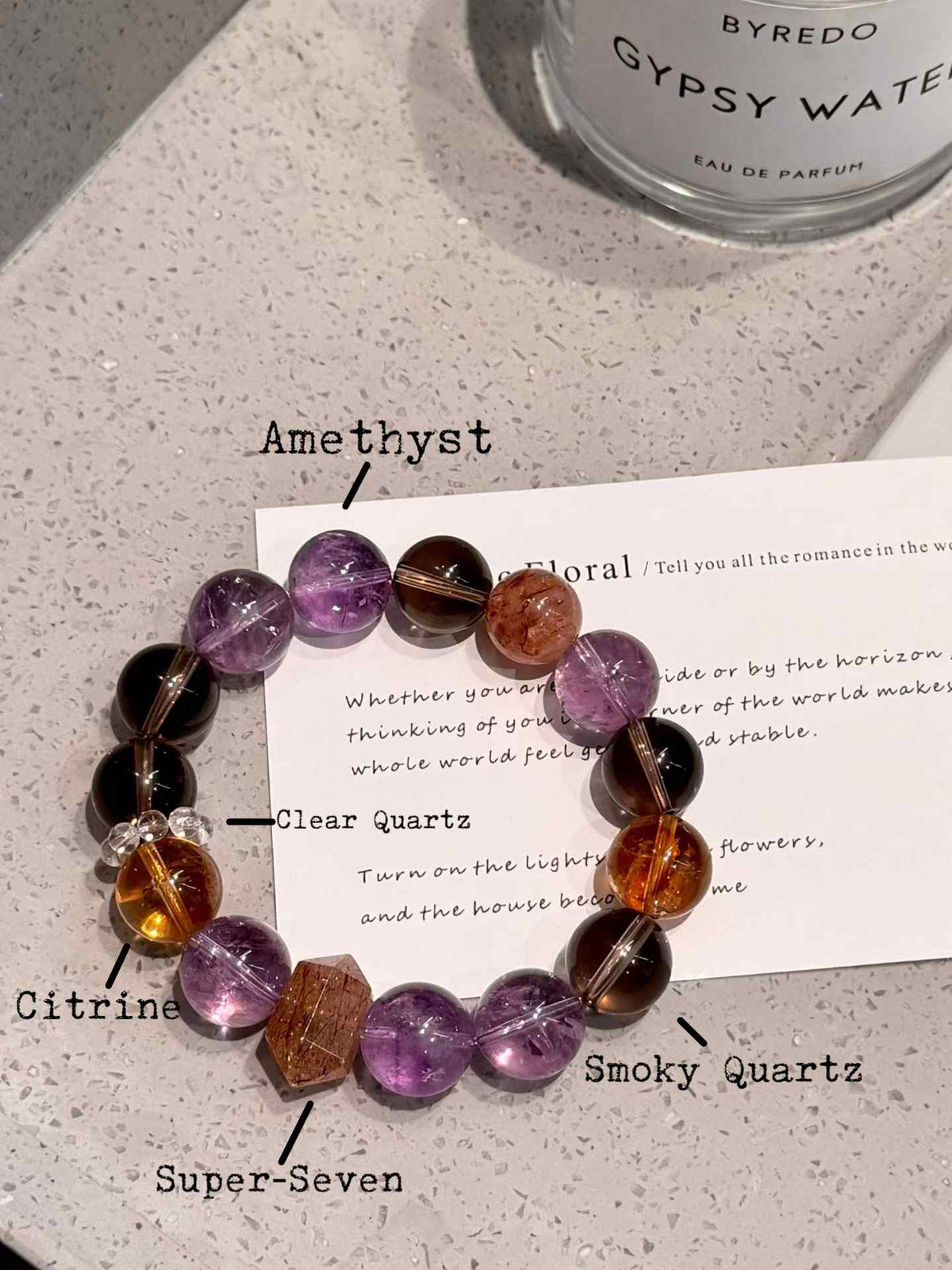 14mm Natural Crystal Bracelet | Gemstone Beaded Bracelet Inspired by Traditional Eastern Wellness Wisdom for Mood & Mindfulness, Unisex
