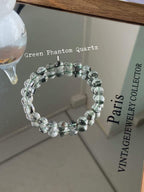 8mm Green Phantom Quartz Bracelet | Handcrafted Natural Crystal Beaded Jewelry Rooted in Traditional Eastern Culture