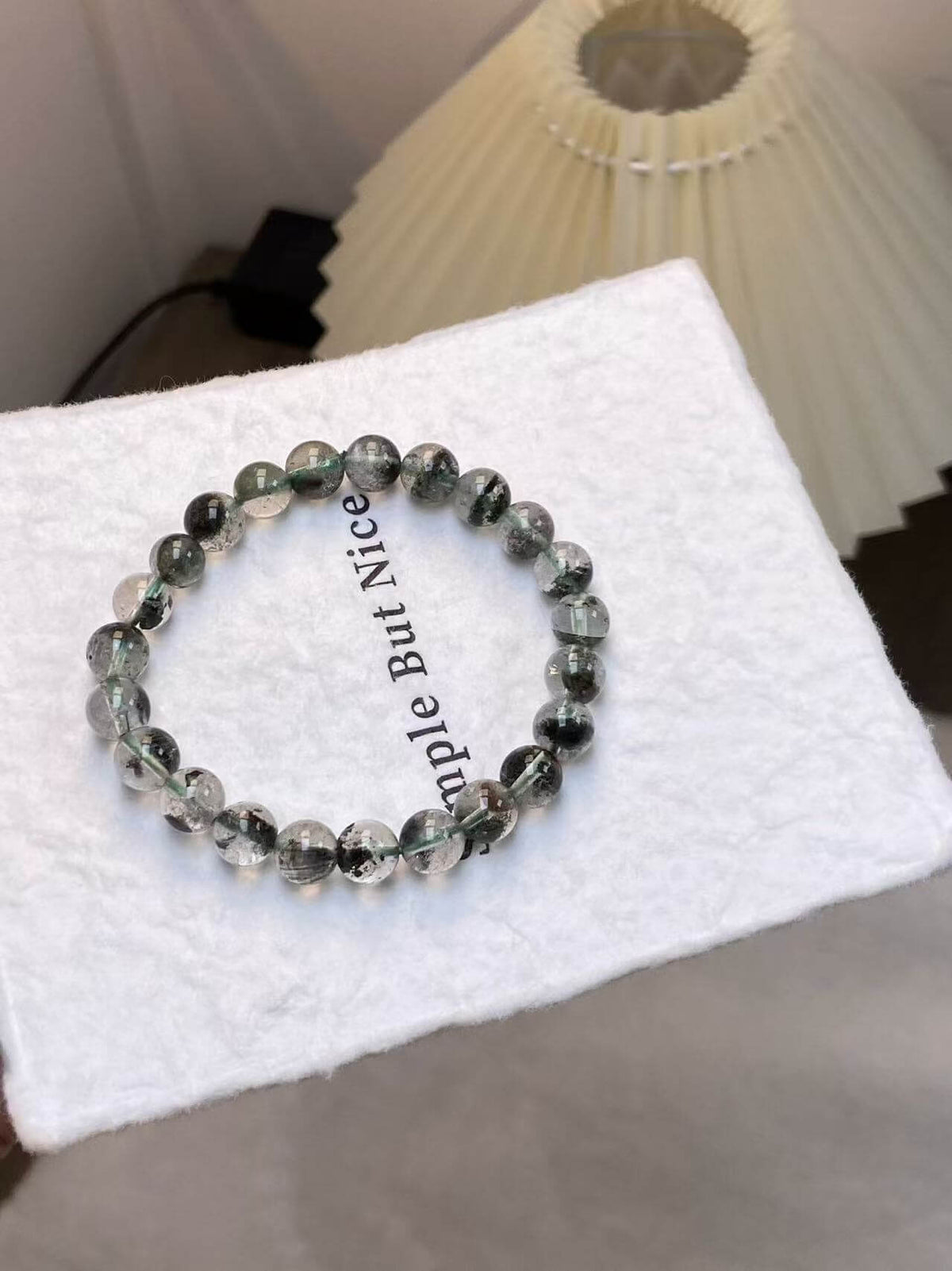 8mm Green Phantom Quartz Bracelet | Handcrafted Natural Crystal Beaded Jewelry Rooted in Traditional Eastern Culture