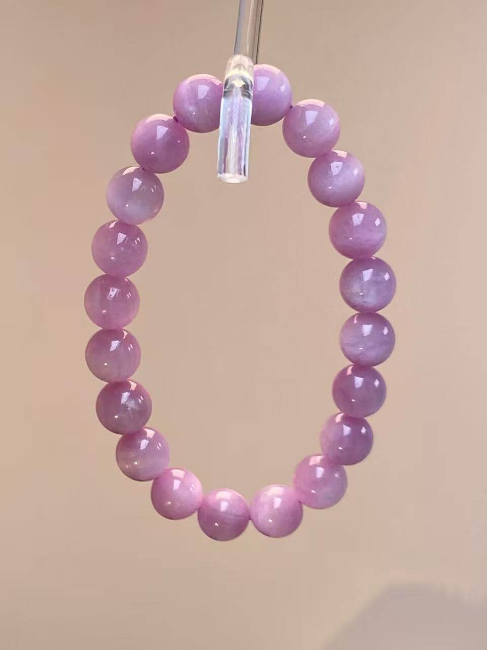 9mm Natural Kunzite Bracelet | Handcrafted Delicate Purple Gemstone Beaded Jewelry Rooted in Traditional Eastern Culture