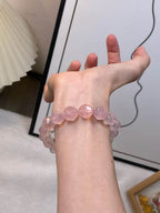 10mm Faceted Rose Quartz Bracelet | Handcrafted Natural Cut Crystal Jewelry Rooted in Traditional Eastern Culture