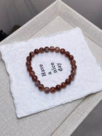 7mm Red Inclusion Quartz Bracelet | Handcrafted Natural Crystal Beaded Jewelry Rooted in Traditional Eastern Cultur